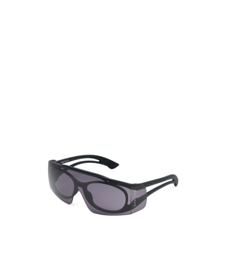 Alexander Mcqueen Futuristic Sunglasses In Gray
