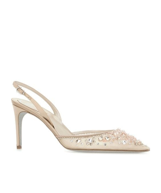 René Caovilla High-heeled Sandals In Nude