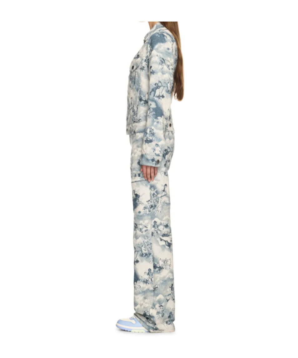 Off-white Fresco Tapestry Jeans In Gray