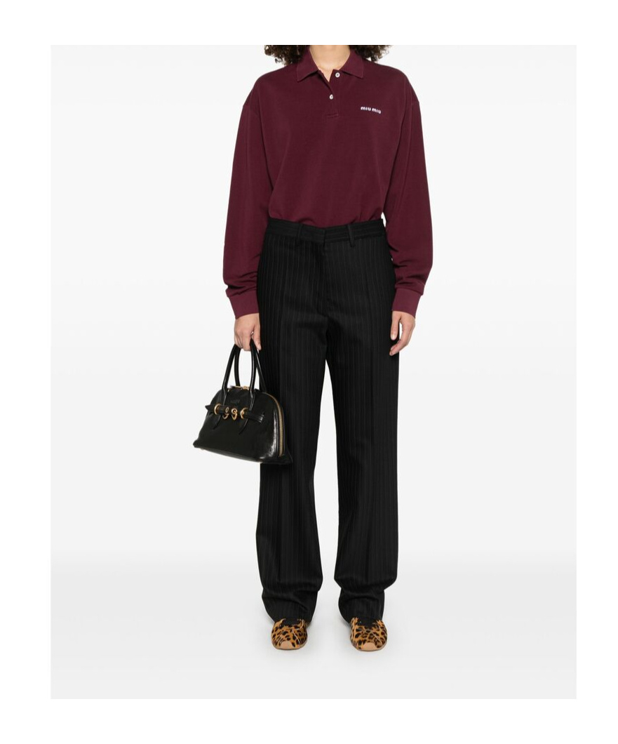 Miu Miu Polo - Rojo In Brown