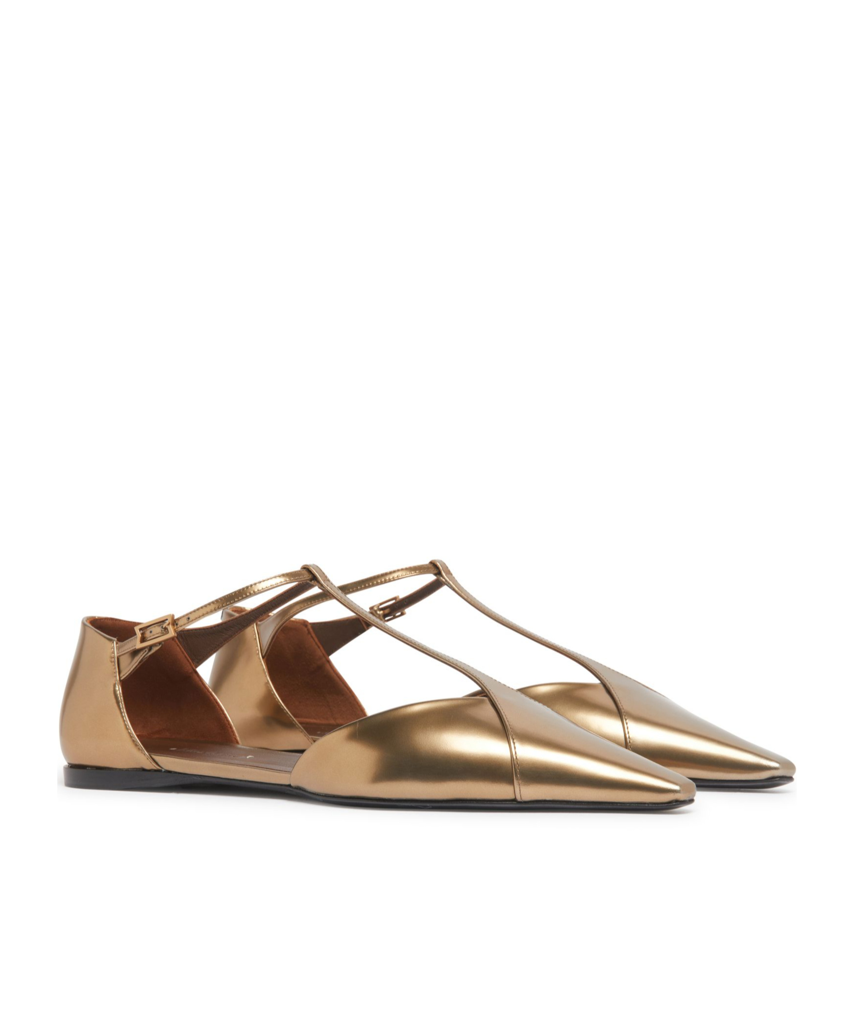 Max Mara Msilkway Flats In Bronze