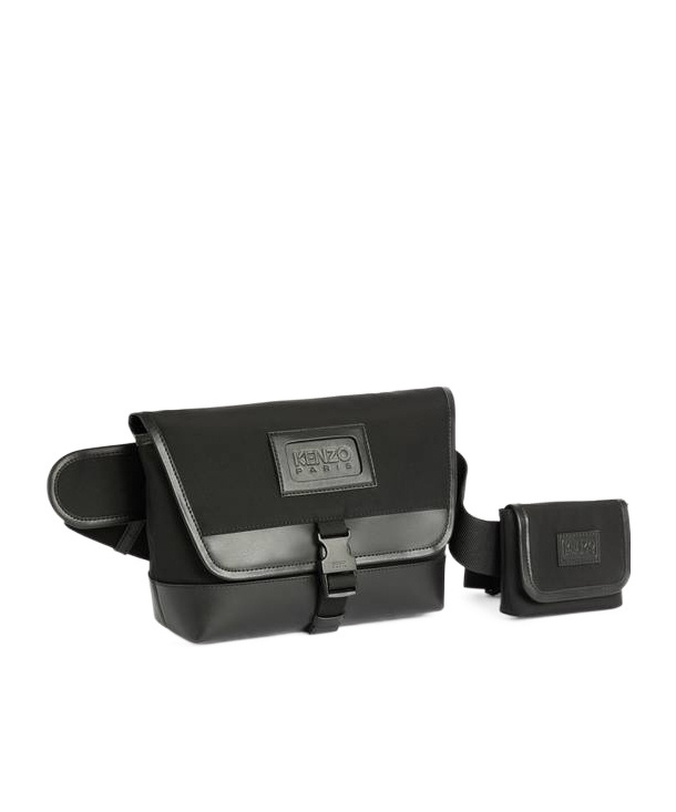 Kenzo Compact Messenger Bag Adjustable Strap In Black