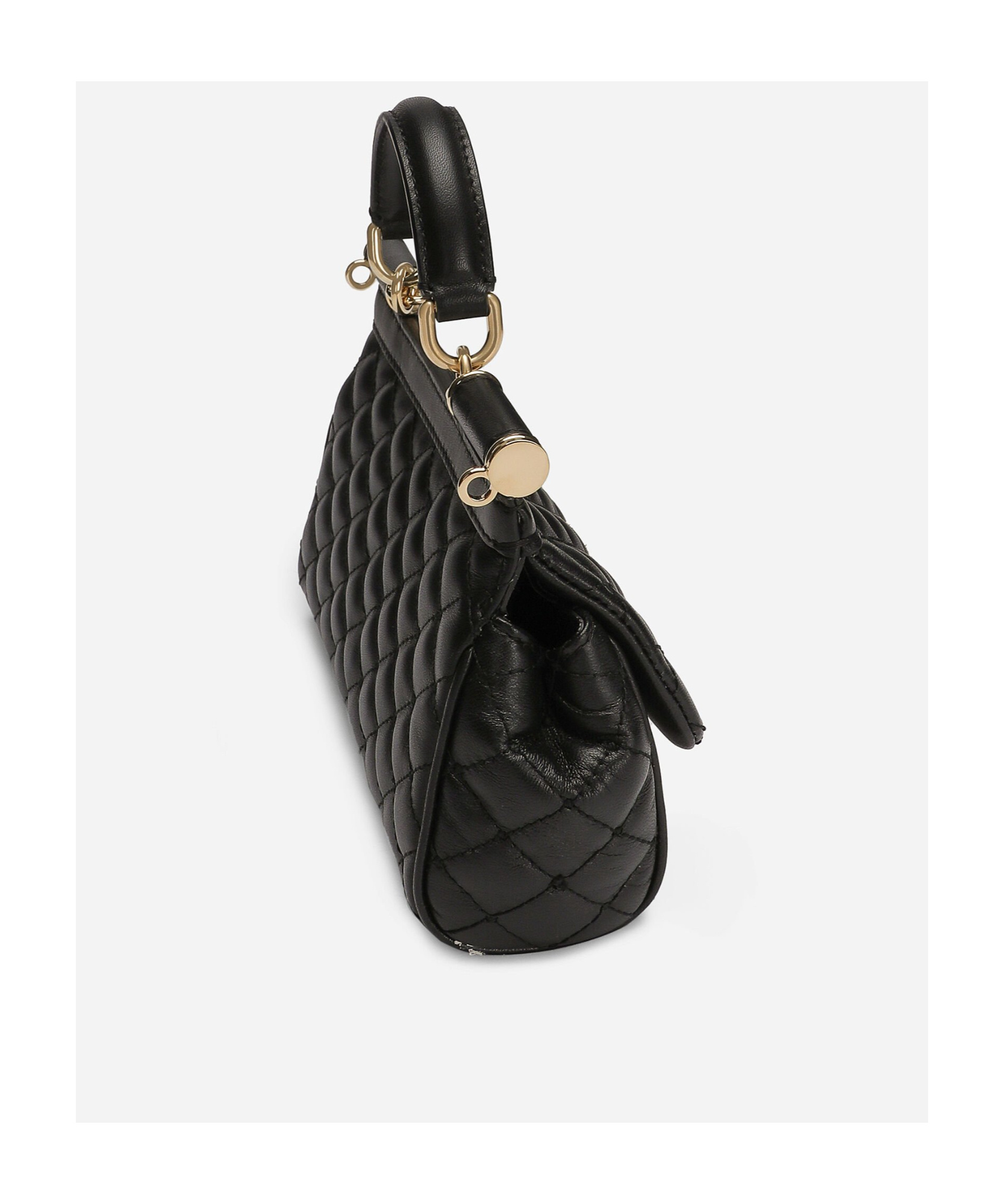 Dolce & Gabbana Elongated Sicily Cross Body Bag In Black
