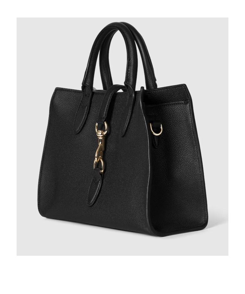 Gucci Hook Closure Medium Tote Bag In Black