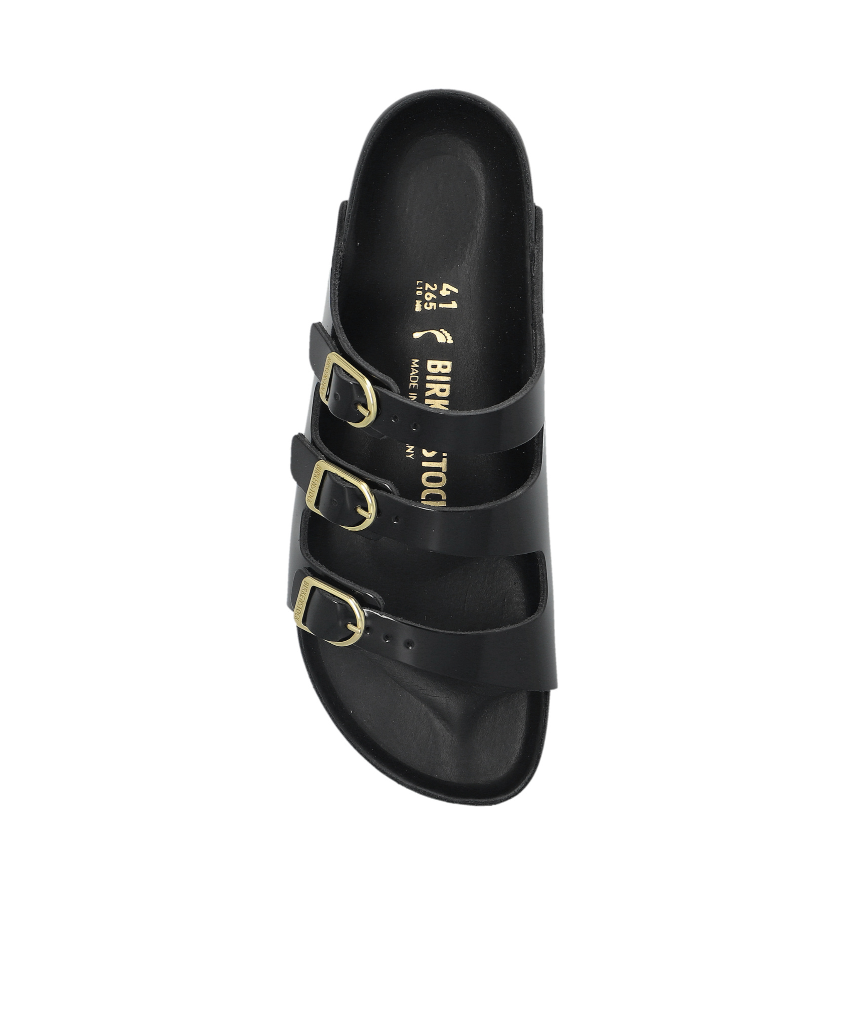 Shop Birkenstock Florida Three-buckle Slide Sandals In Black