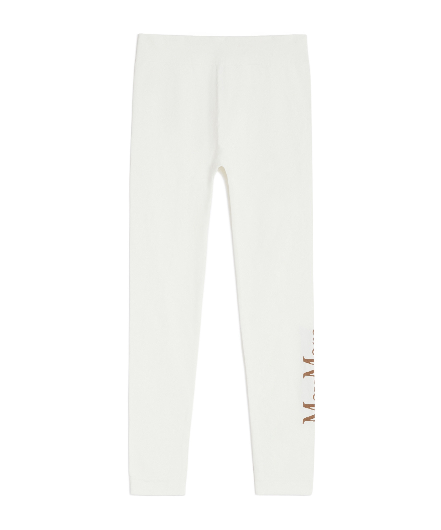 Max Mara Stretch Technical Fabric Leggings In White