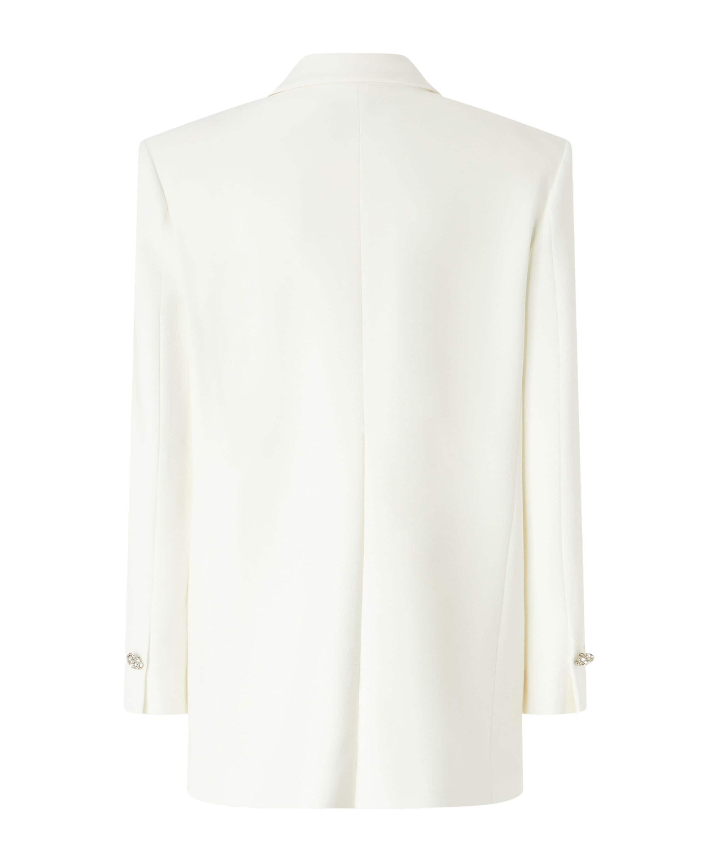 Pinko Stylish Button-up Jacket With Appliqué Detailing For Women In White