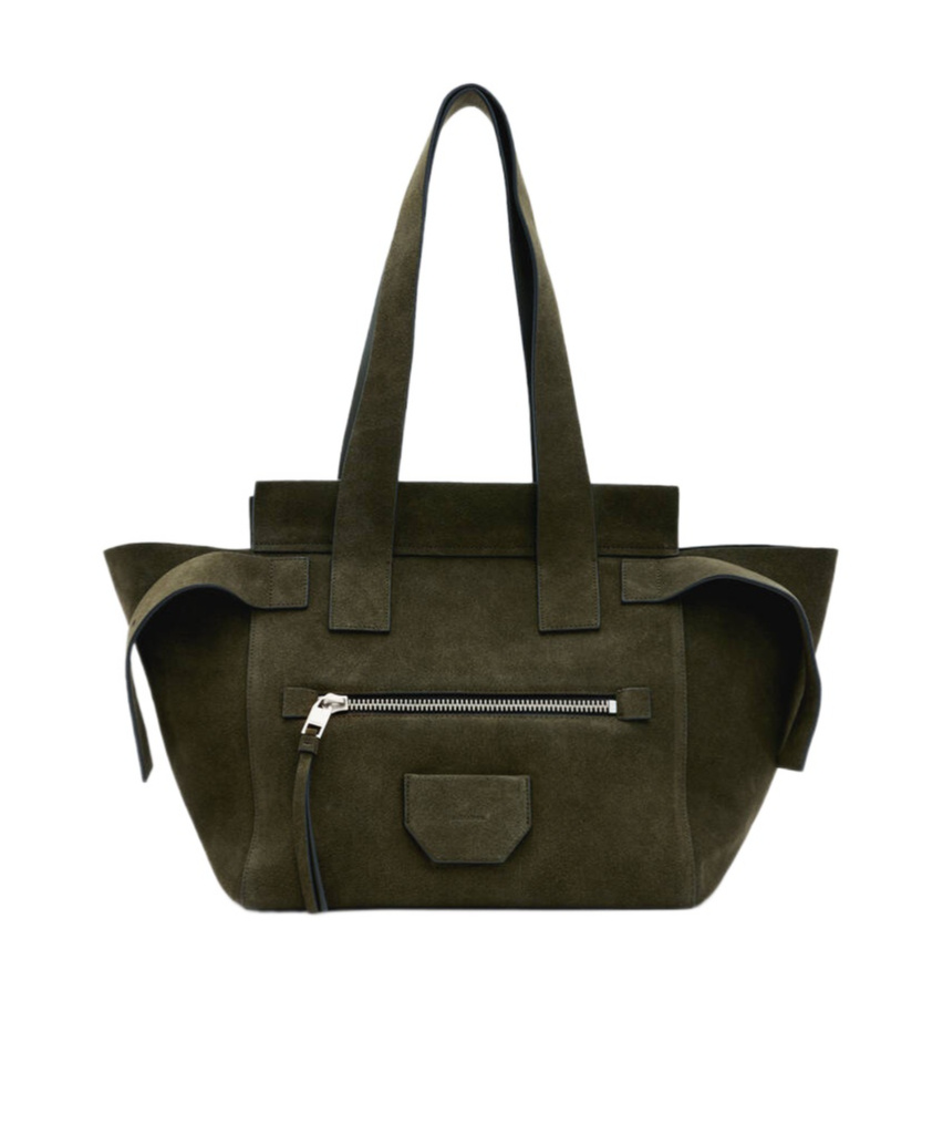 Shop Allsaints Perez Logo Shoulder Bag In Black