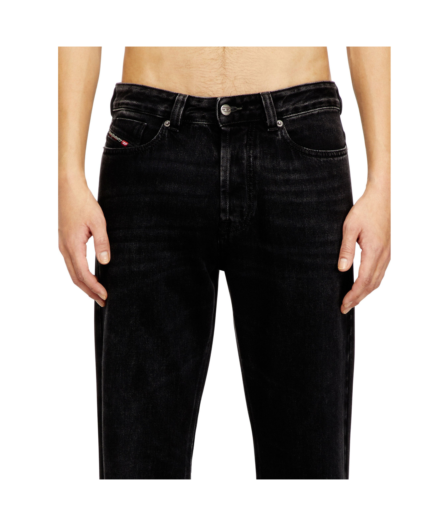 Diesel 1980 Five-pocket Trousers Featuring Belt Loops In Black