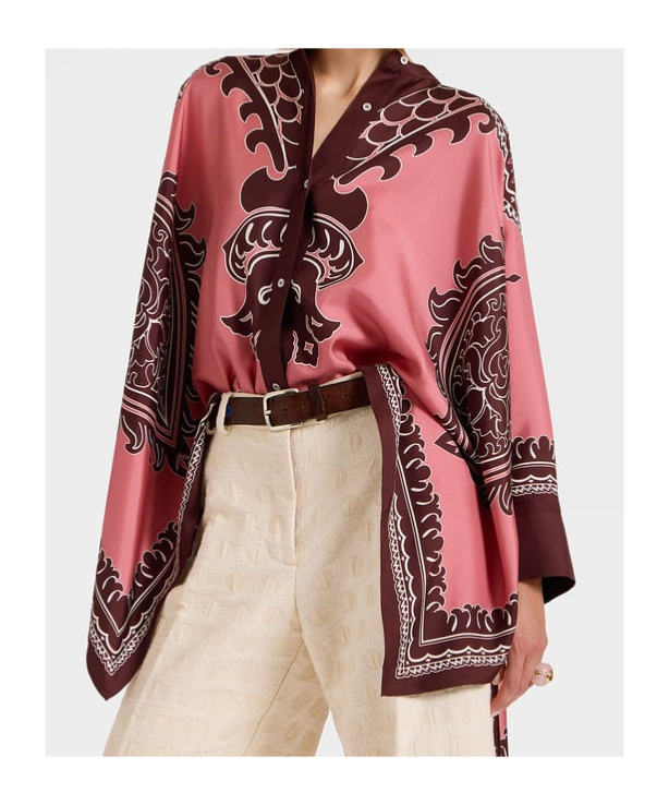 La Doublej Scarf Shirt In Red