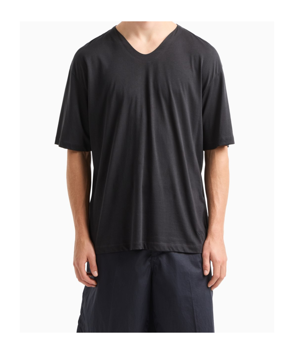 Emporio Armani Men's Allover Logo T-shirt In Black