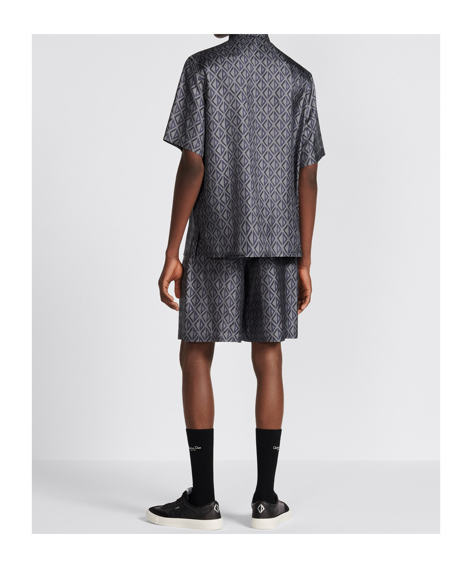 Dior Cd Diamond Bermuda Shorts In Gray