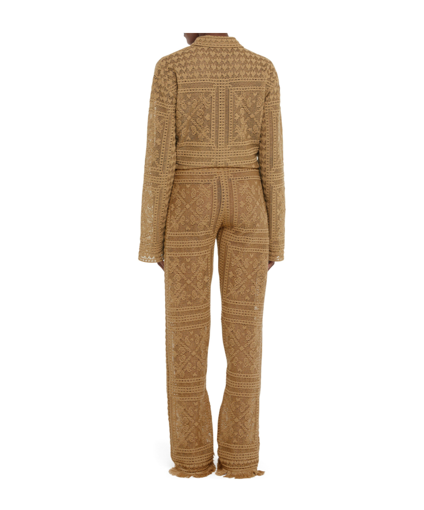 Alanui Kiss By The Book Trousers In Brown
