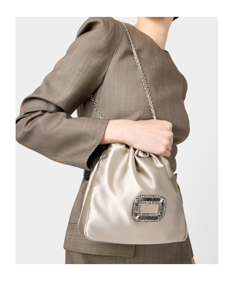 Roger Vivier Pilgrim Mini Bag In Satin