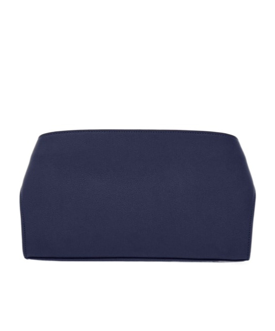 Ferragamo Structured Silhouette Top Handle Gold-tone Hardware In Blue