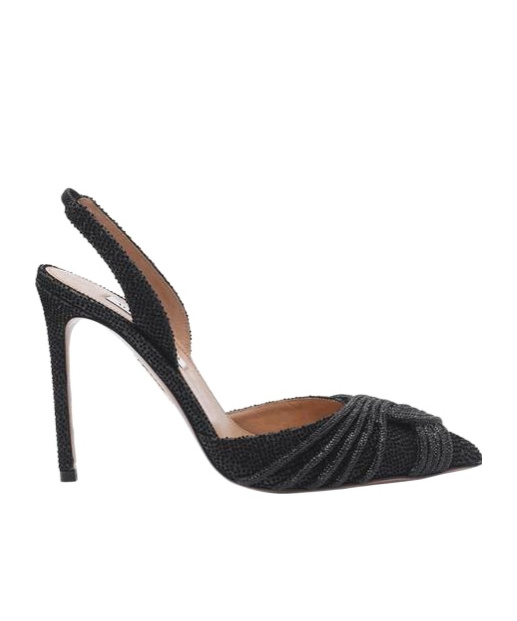 Aquazzura 120mm Pointed-toe Slingback Pumps In Black