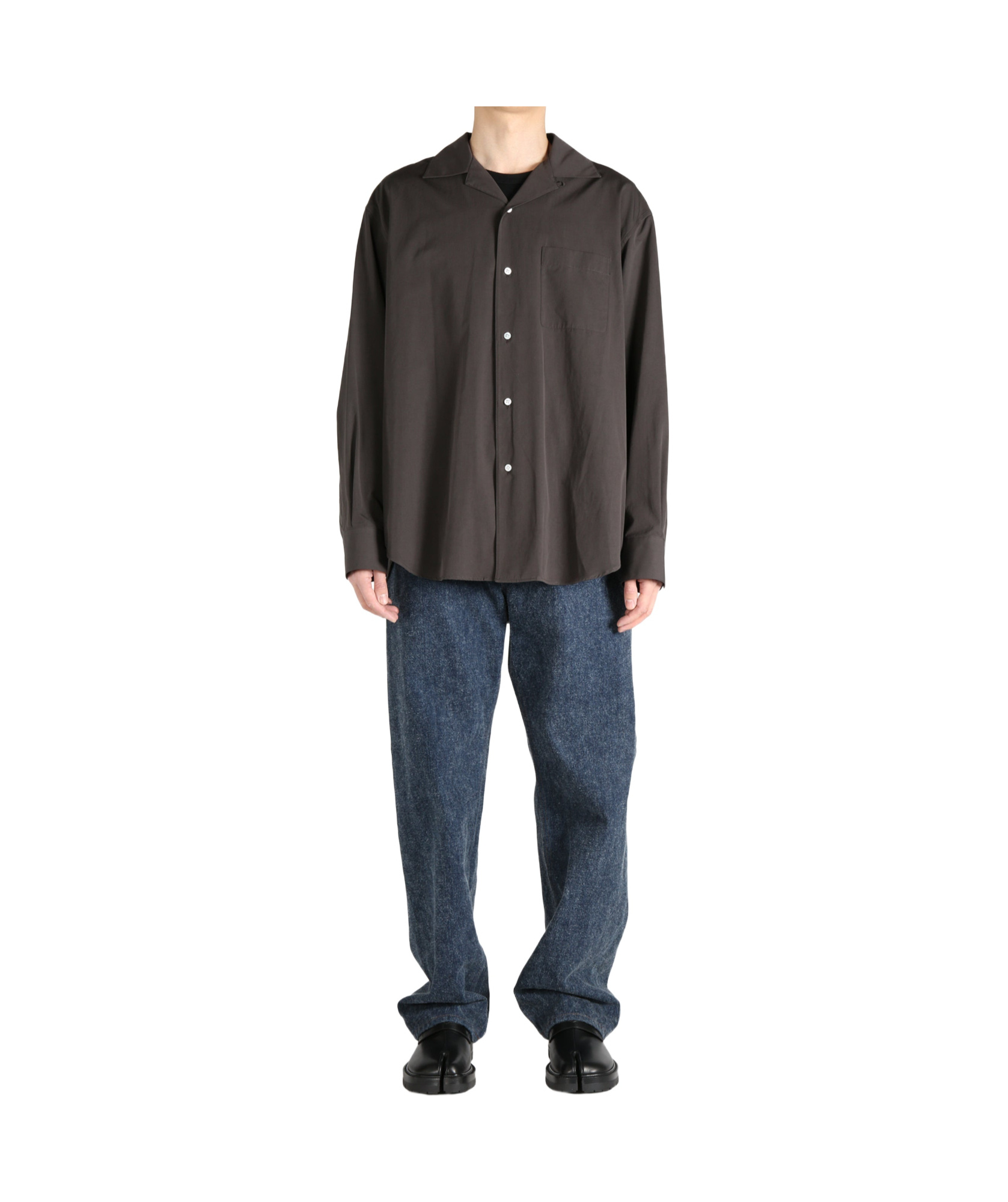 The Row Long-sleeved Shirt In Black