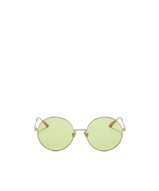 Valentino Full Frame Sunglasses In Light Gold/havana Beige/light Green