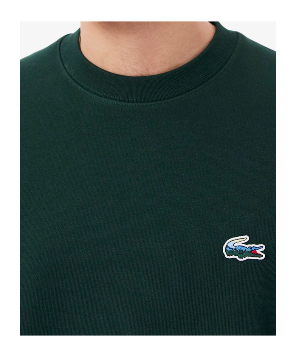 Lacoste Classic Fit Cotton French Terry Sweatshirt In Black