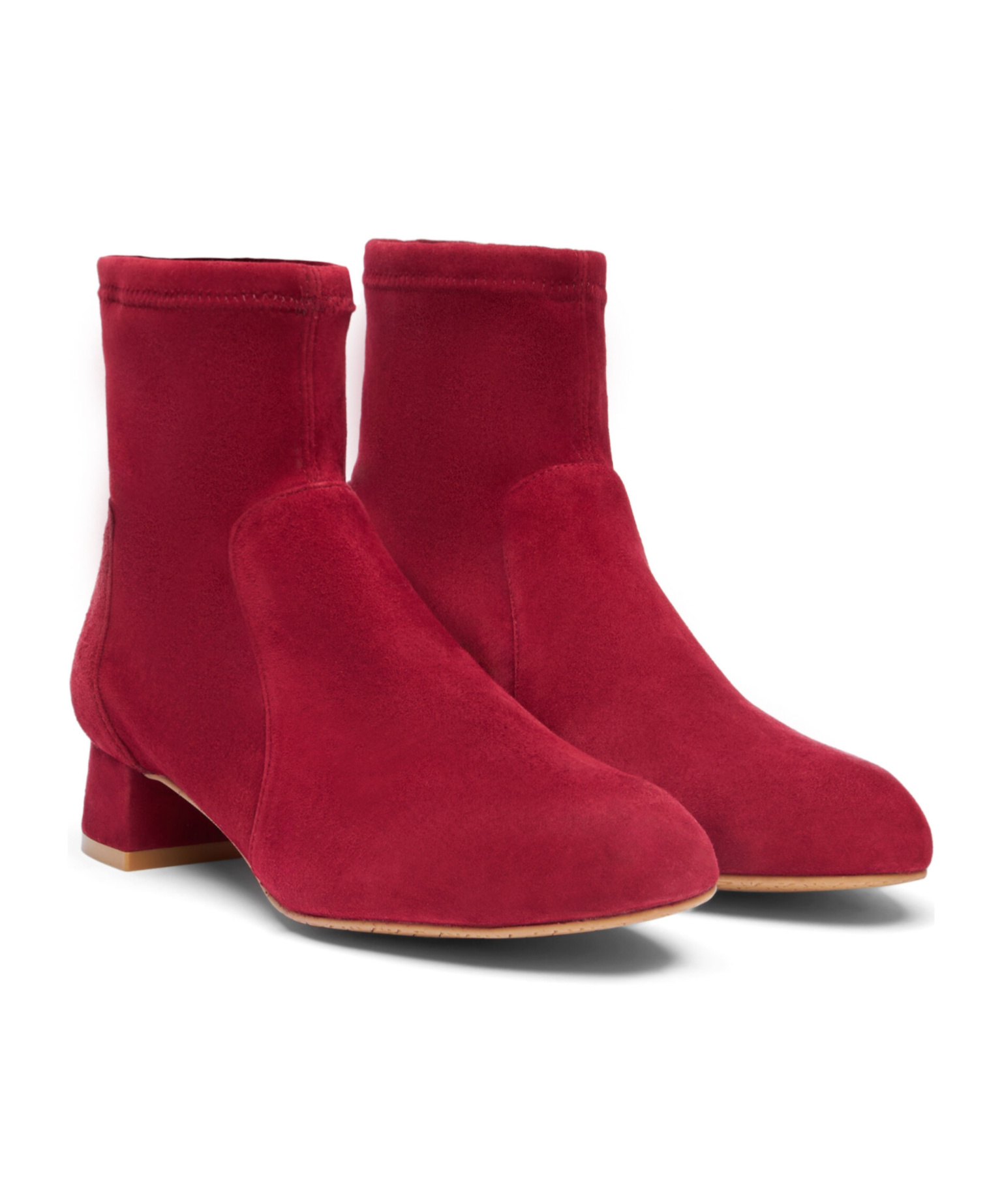 Stuart Weitzman Grace Sock Boots In Red