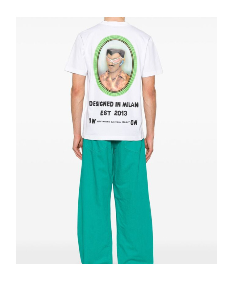 Off-white Barber 1 T-shirt In White