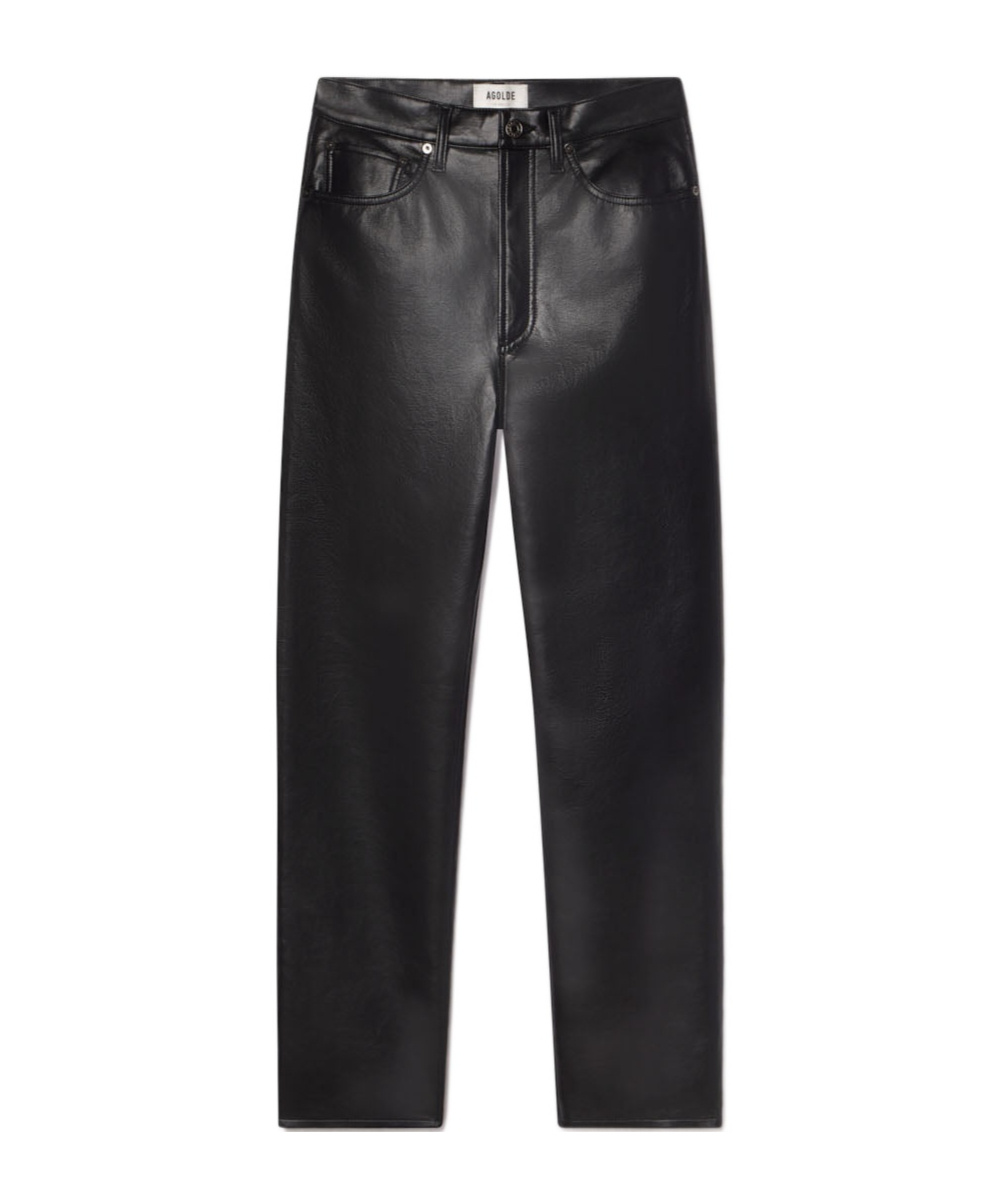 Agolde Belt-loop Casual Pants In Black