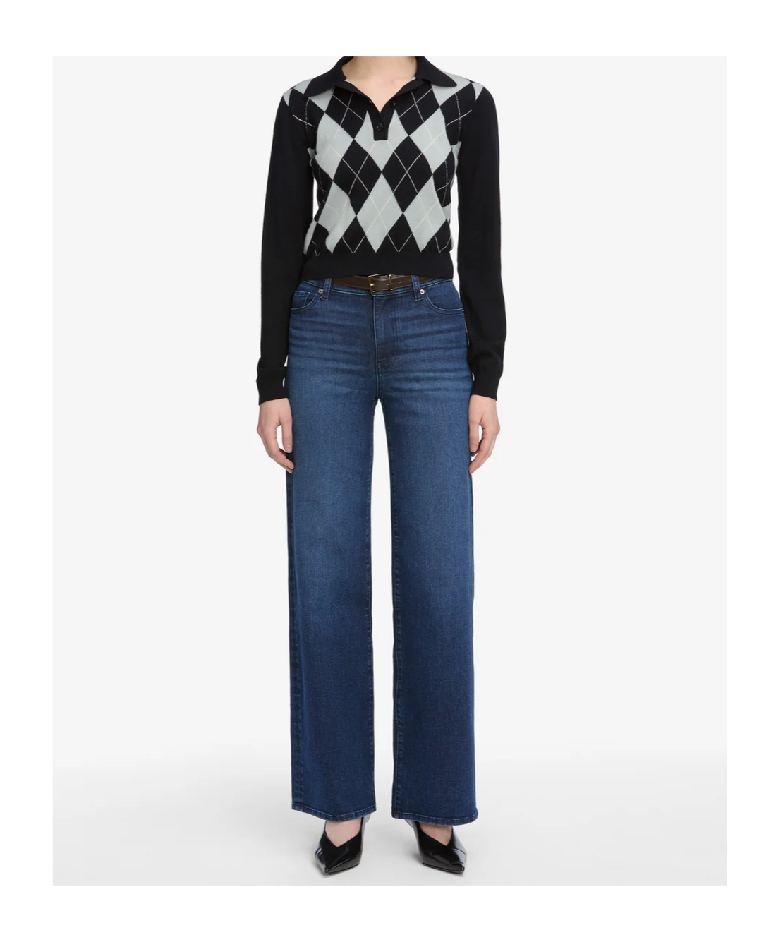 Frame High-waisted Wide-leg Jeans In Multi