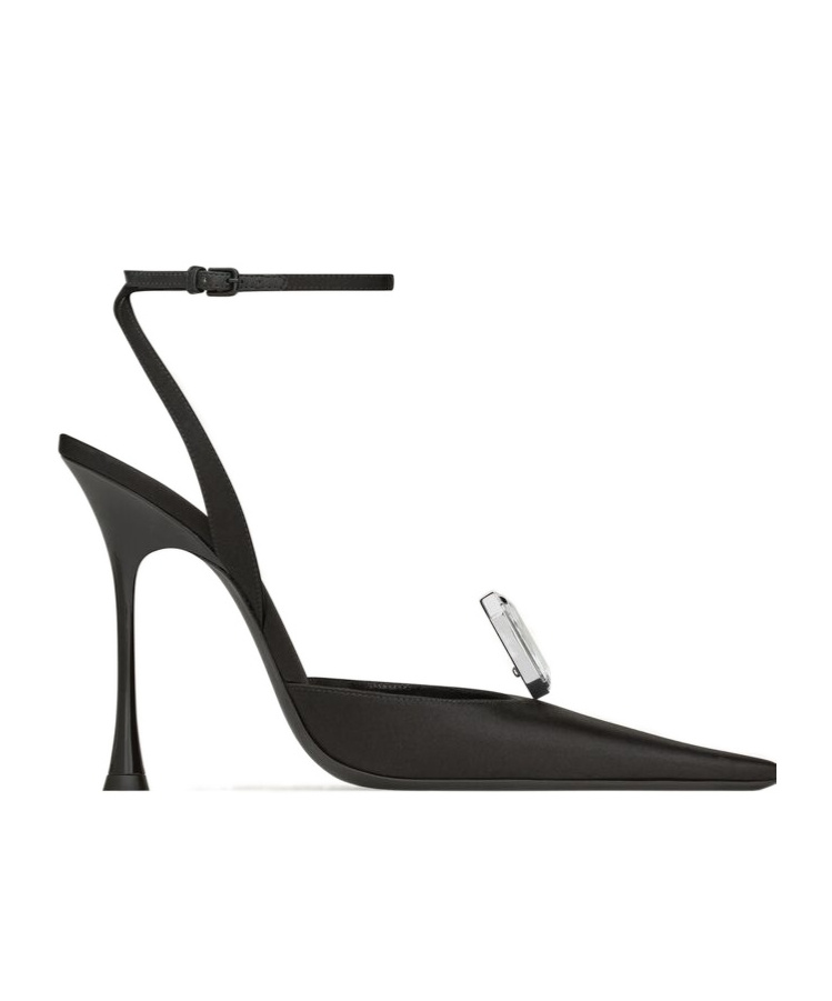 Saint Laurent High-heeled Sandals In Black