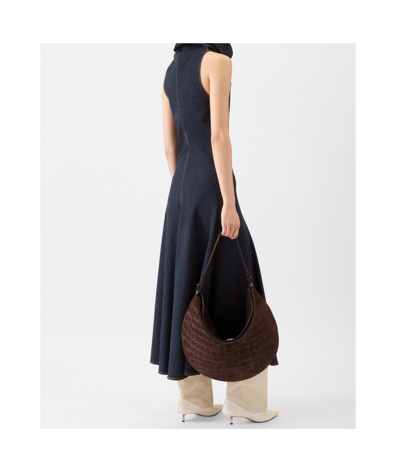 Jacquemus Sleeveless Flared Day Dress In Blue