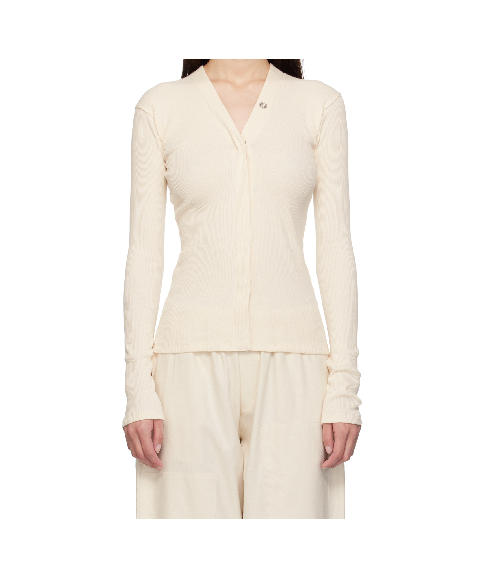 Baserange Long-sleeved Cardigan In Neutral