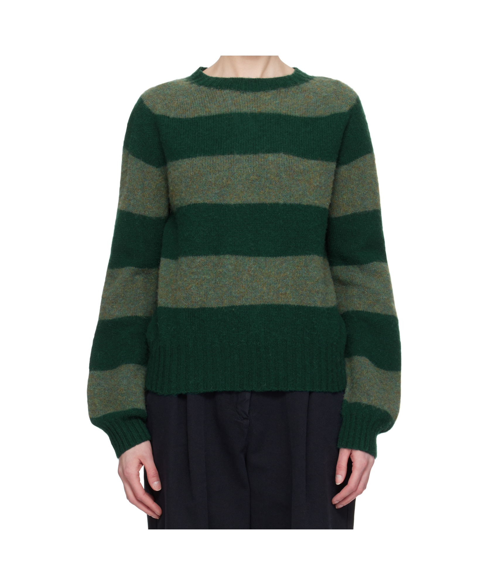 Ymc You Must Create Jets Stripe Sweater In Green