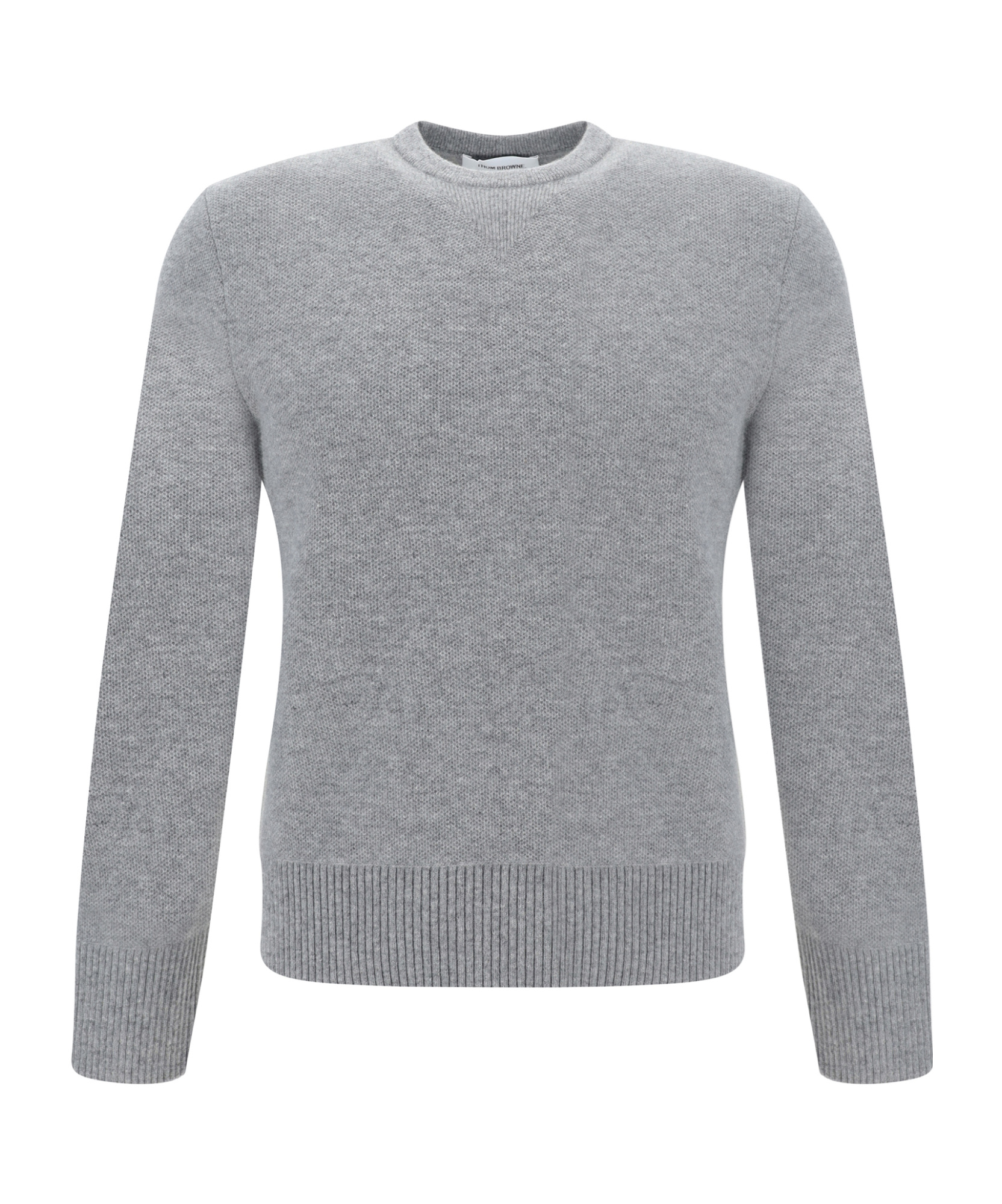 Thom Browne Pique Sweater Knitwear Grey In Gray