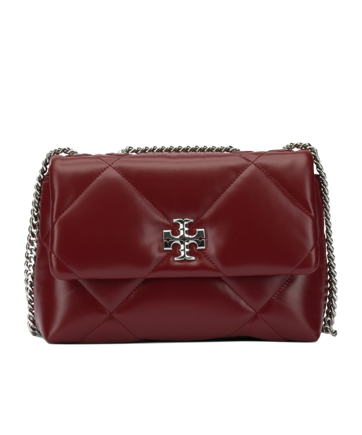 Tory Burch Small Kira Diamond Quilt Convertible Shoulder Bag In Brown