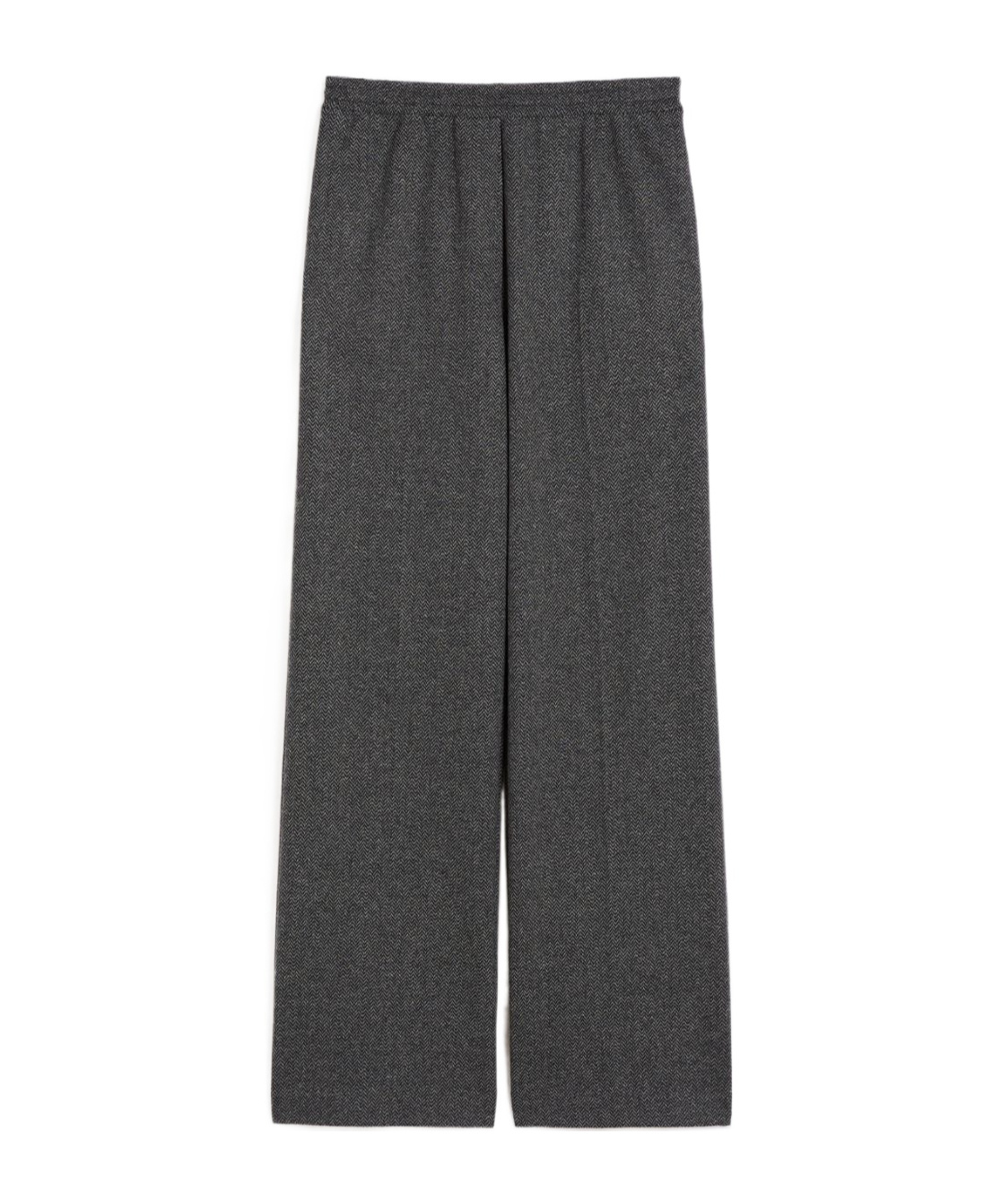 Weekend Max Mara Wool Jersey Trousers In Black