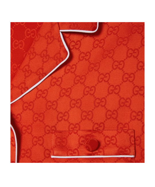 Gucci Camicia In Raso Arancione Donna In Orange