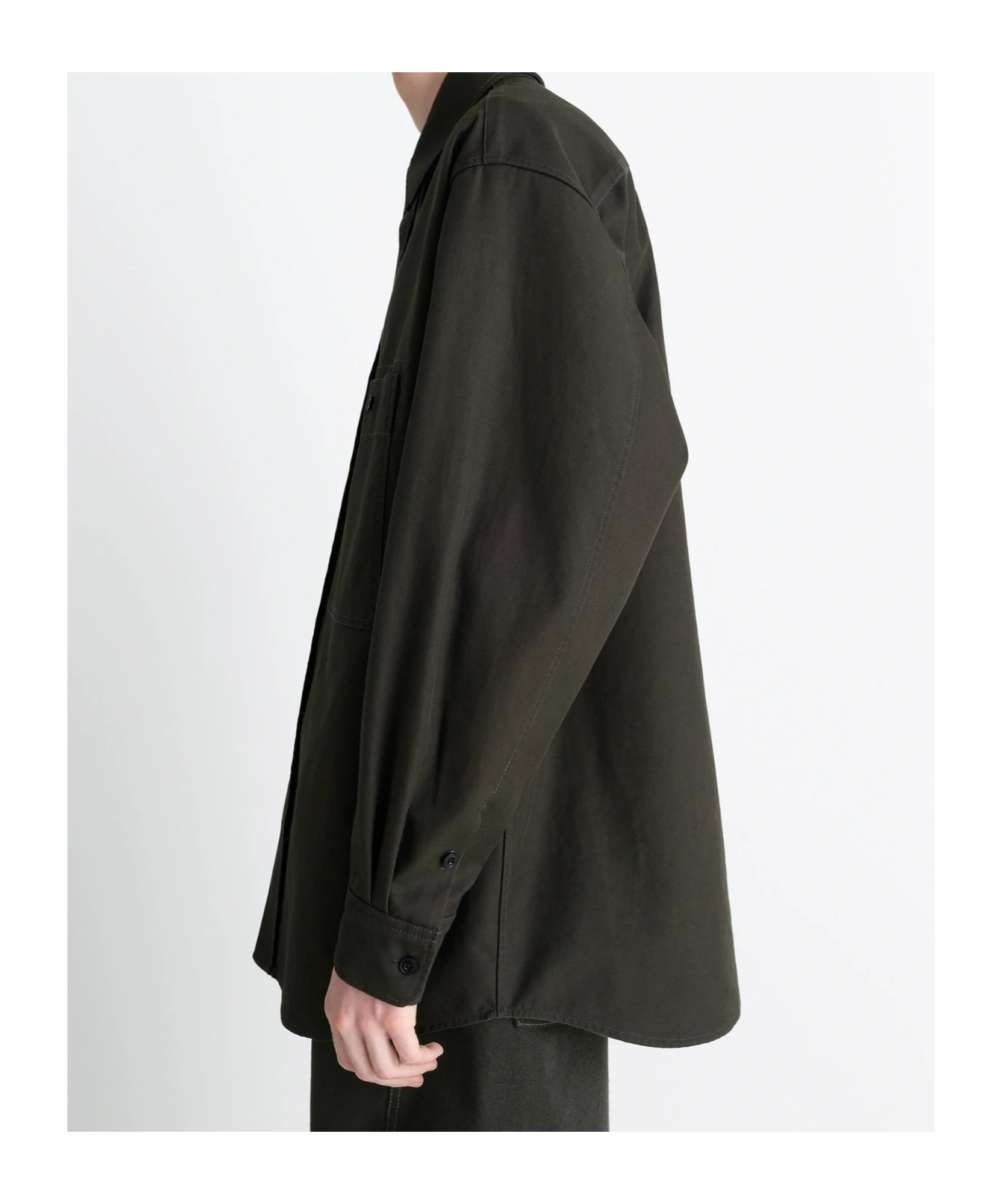 Lemaire Utility Overshirt In Brown