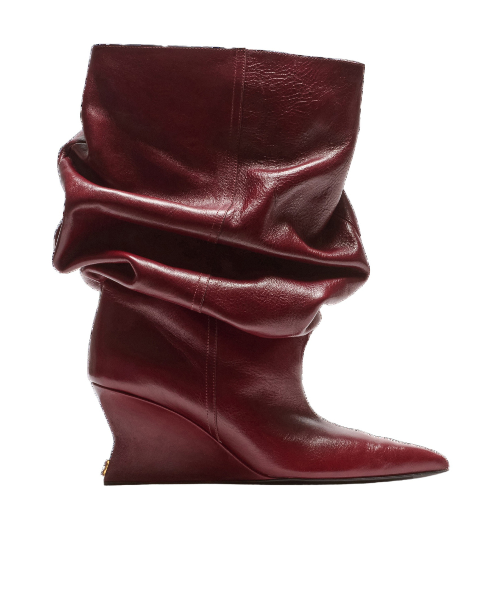 Balmain Wedge Ankle Boots In Brown