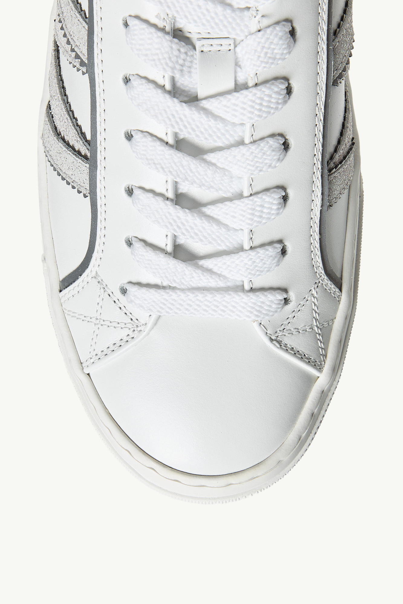 Moncler Monaco2 Leather Glitter Trainers