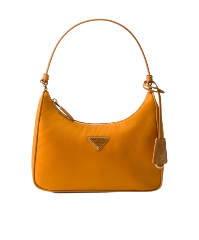 Prada Womens Orange Re-edition 2005 Mini Recycled-nylon And Leather Shoulder Bag In Orange