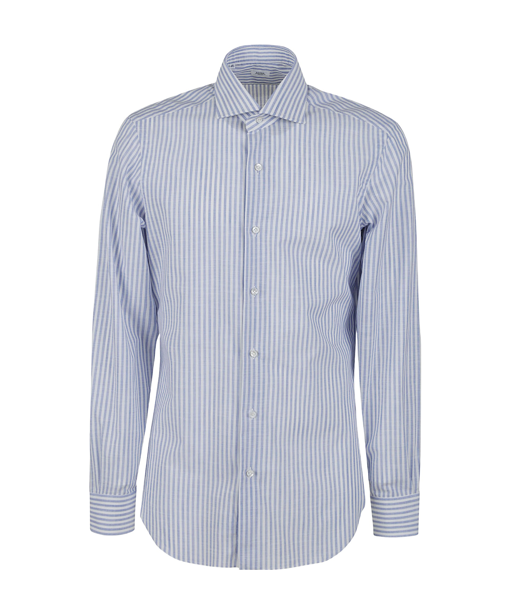 Barba Napoli Striped Long-sleeved Shirt In Gray