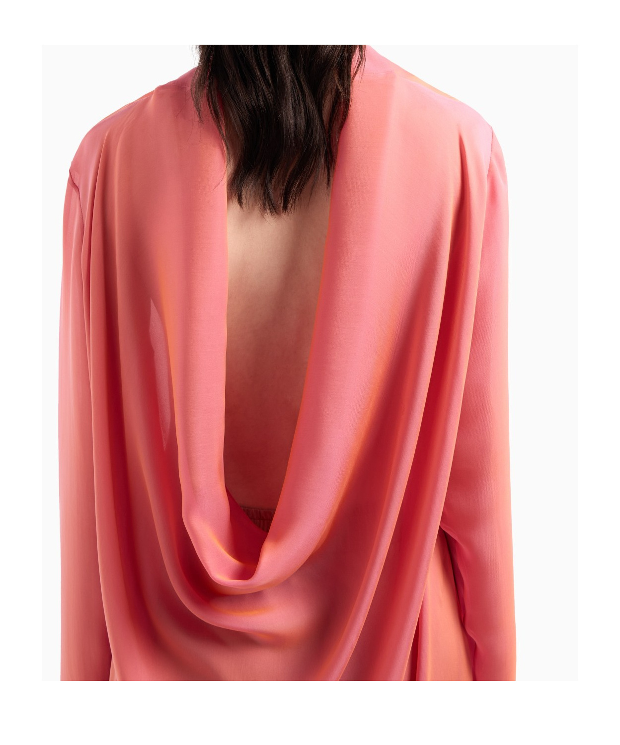 Giorgio Armani Drap-detailing Blouse In Pink