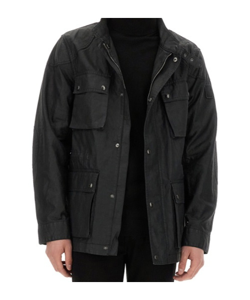 Belstaff Multiple-pocket Leather Jacket In Black
