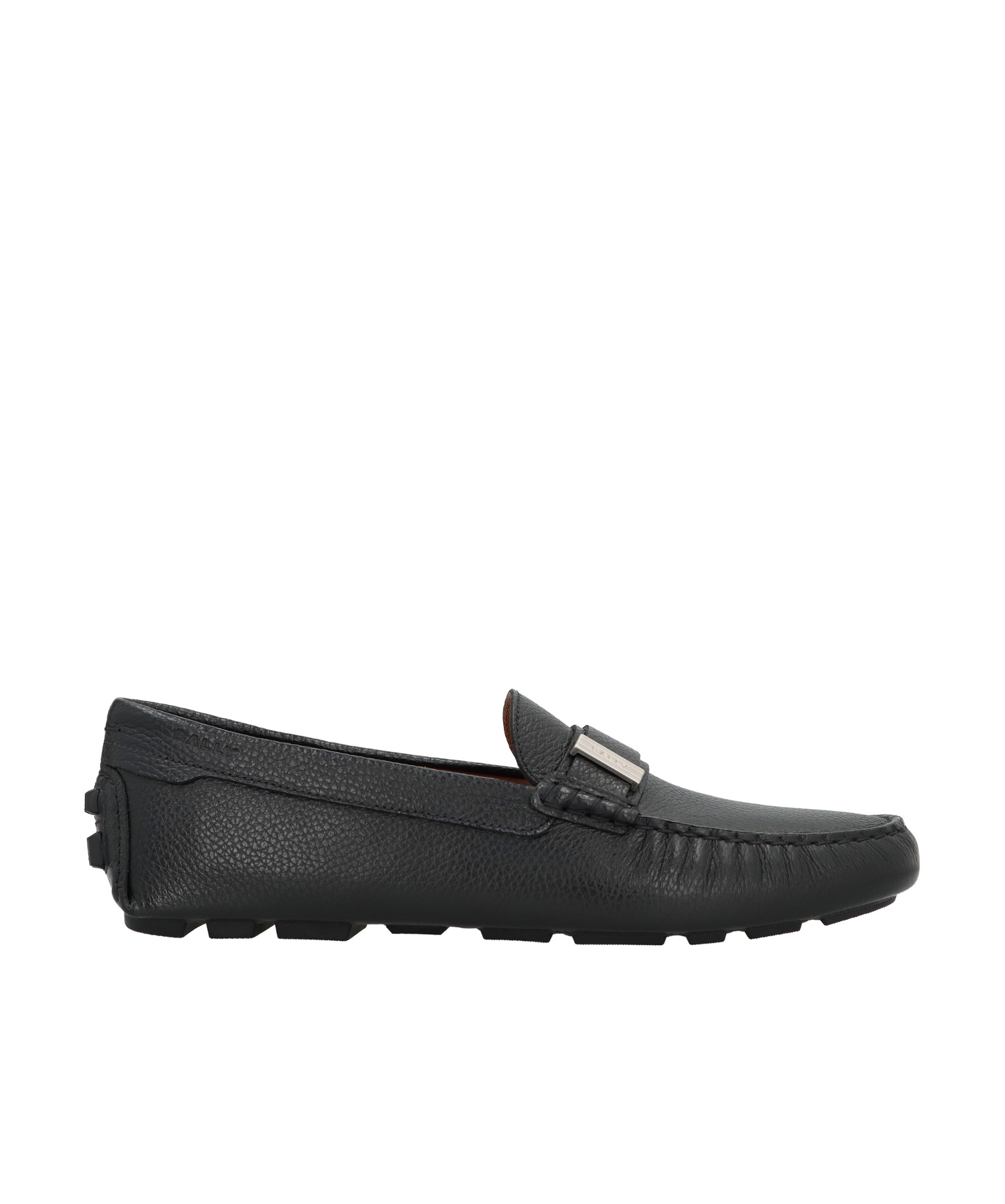 Bally Logo Plaque Slip-on Loafers In Black
