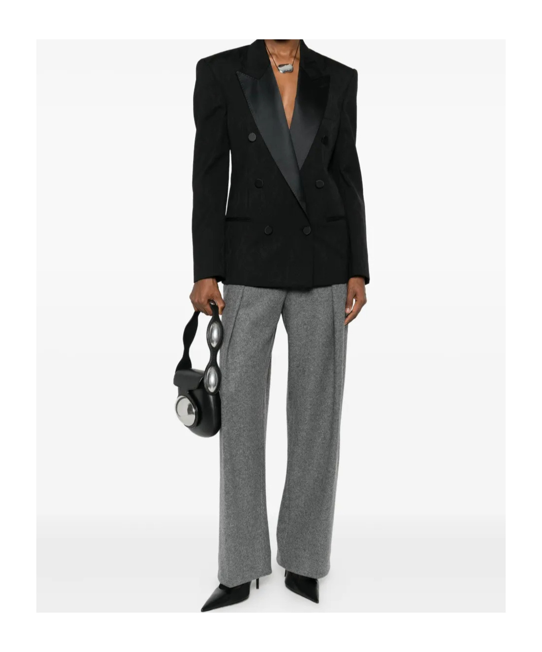 Stella Mccartney Double-breasted Blazer In Black