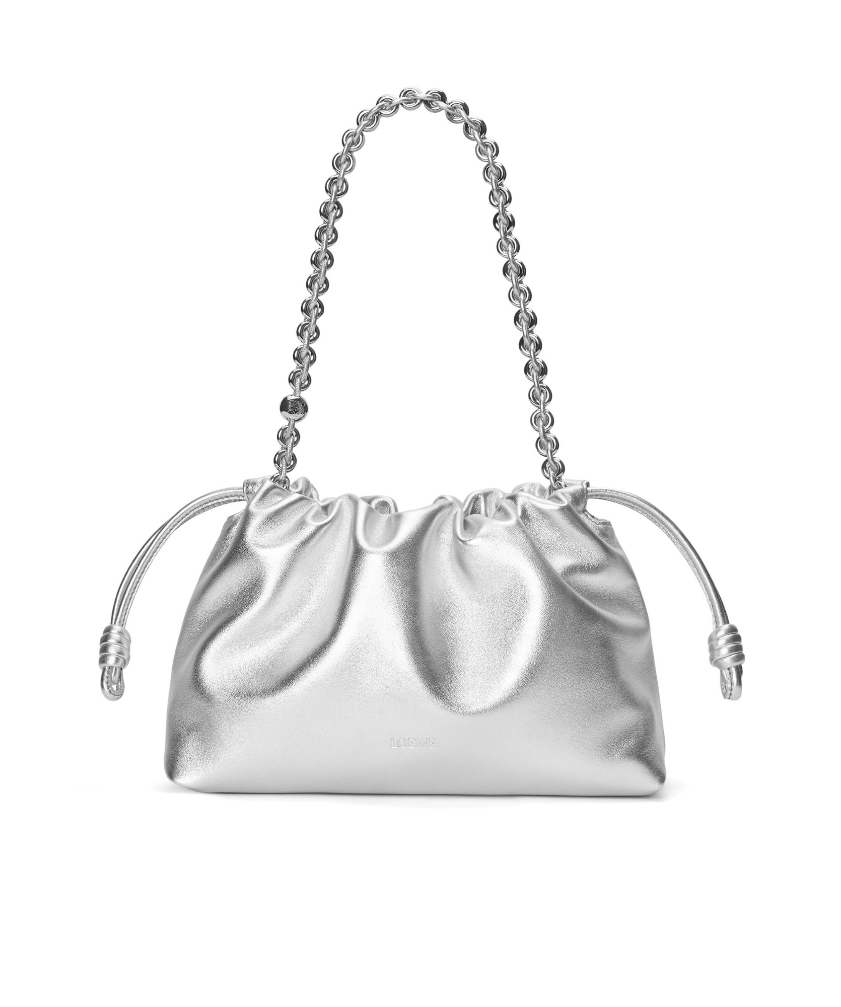 LOEWE MEDIUM FLAMENCO PURSE IN LAMINATED LAMBSKIN