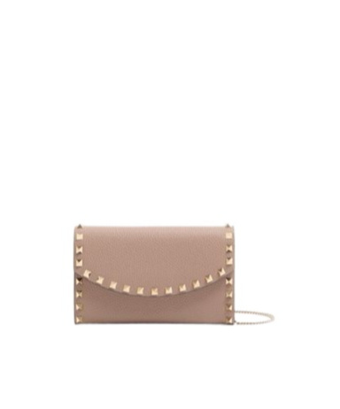 Valentino Rockstud Wallet On Chain In Neutral