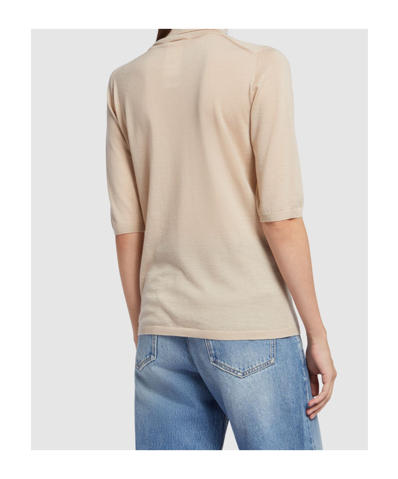 Max Mara Cecina Virgin Wool Turtleneck Sweater In Neutral