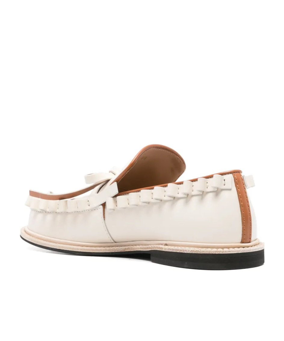 Jw Anderson Round Head Loafer Shoes In White