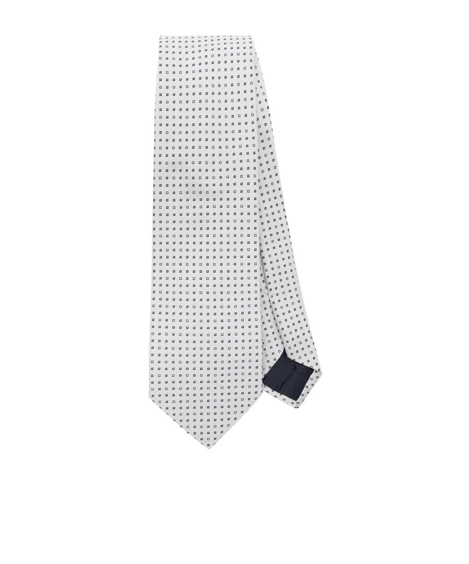 Tagliatore Patterned-jacquard Tie In White