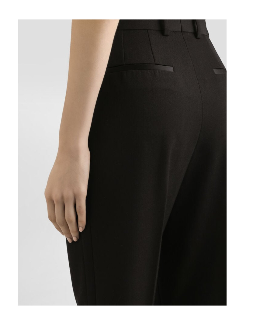 Dolce & Gabbana High-waist Tailored Trousers In Black